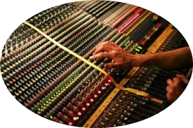 Sound engineering mixing desk